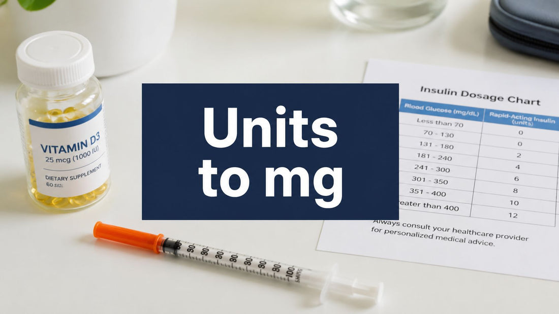 Units to Mg Conversion: Guide for Medications & Vitamins